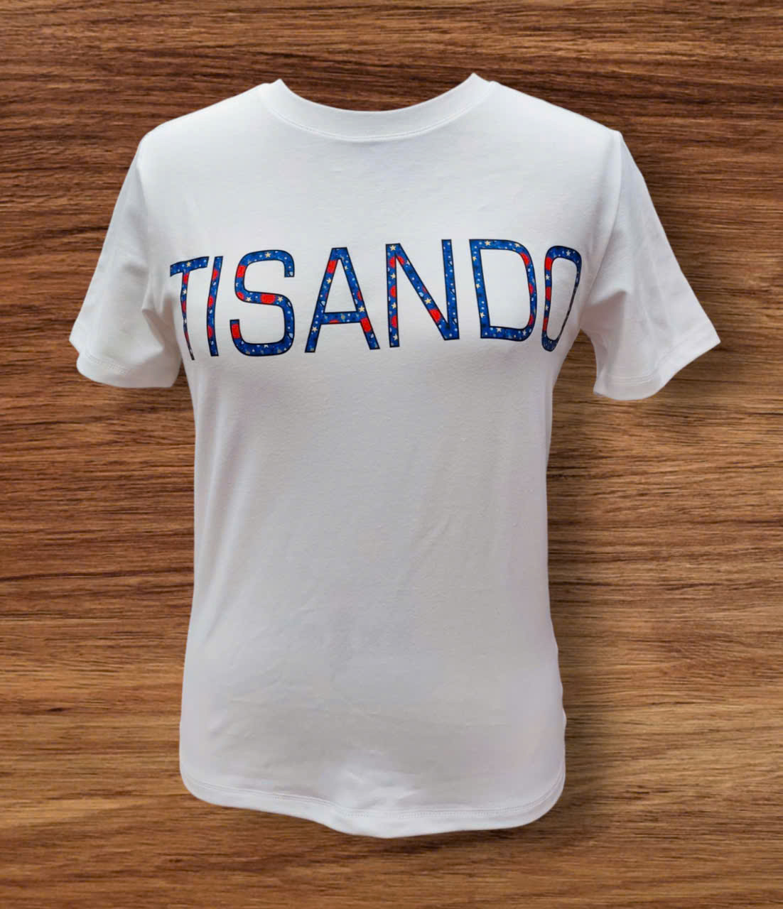 T-Shirt  nữ Tisando thời trang, hình in chữ TISANDO họa tiết