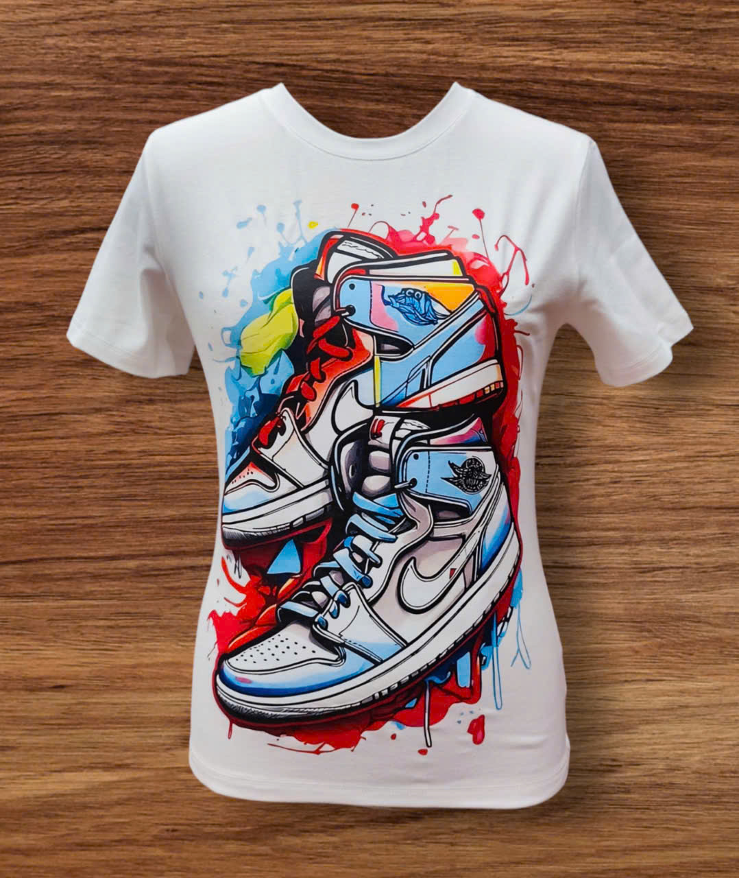 T-Shirt  nữ Tisando, hình in đôi giầy 3D
